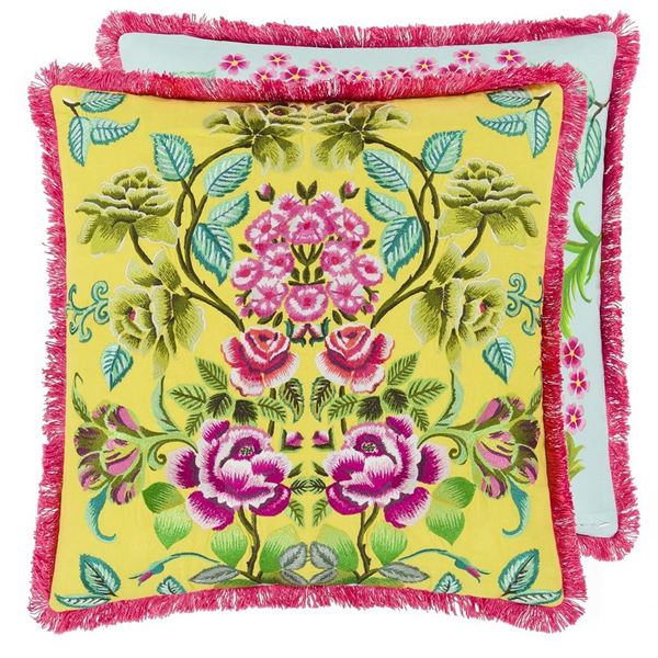 Eleonora Embroidered Cushion - Alchemilla